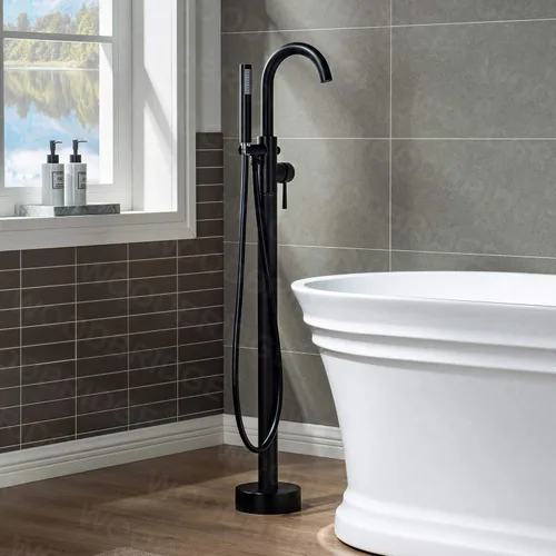 Miniatura 6 de WOODBRIDGE F0006 MBRD grifo, (L) 10 3/4" x (W) 6-1/4" x (H) 43-7/8, negro mate Mate negro