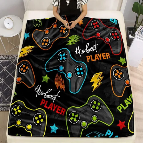 Miniatura 3 de lirs Bedding - Manta de juegos de 80 x 60 pulgadas súper suave, forro polar, regalo para sofá para niños, adolescentes, videojuegos (MT-A11, 80 x 60)