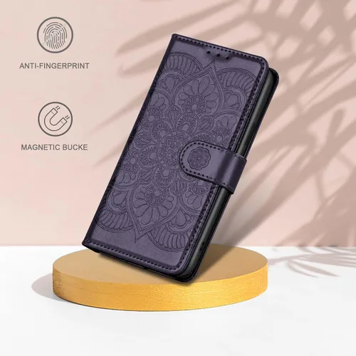 Miniatura 5 de Funda tipo cartera para iPhone 13 Mini, bloqueo RFID, funda protectora de piel sintética con ranura para tarjetas, bolsillo para efectivo