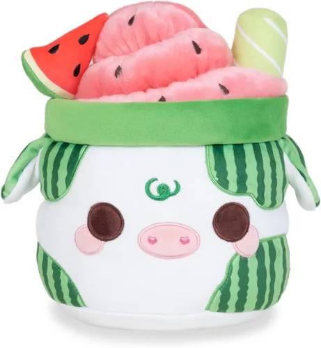 Miniatura 4 de Cuddle Barn PlushGoals - Juguete coleccionable de peluche coleccionable de nido de abeja Mooshake súper suave kawaii, 11 pulgadas