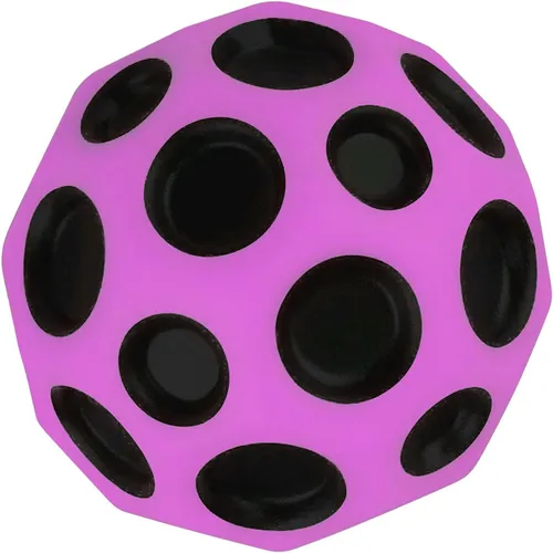 Miniatura 2 de Waboba Moon Ball - Rebota fuera de este mundo - Diseño original patentado - Cráteres hacen sonidos pop - Fácil de agarrar - Color rosa