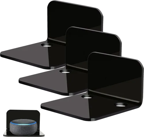 OAPRIRE Juego de 3 estantes de pared flotantes de acrílico, sin taladros, con 10 cintas fuertes, estante adhesivo universal pequeño para cámaras de