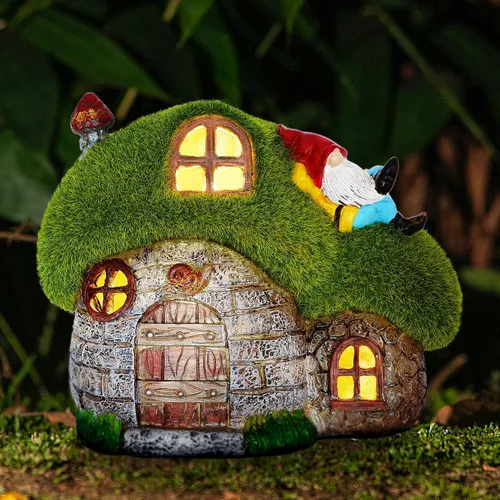 Miniatura 11 de Luces solares de jardín para exteriores, estatuas de oso negro con girasoles, decoración de escultura, regalos de madre para mujeres, hombres