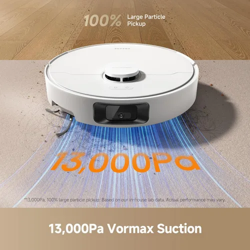 Miniatura 2 de DREAME Aspiradora robot D20 Pro Plus, succión de 13,000 Pa, DuoBrush para pelo de mascotas, limpieza de esquinas, vaciado automático, prevención