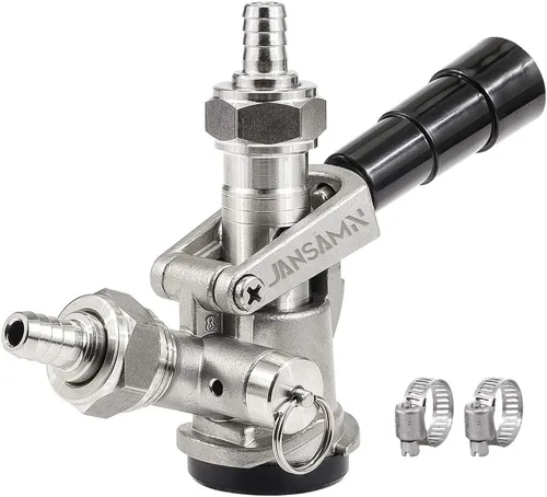 Sankey - Acoplador de barril D, cuerpo y sonda de acero inoxidable 304 American D, acoplador de grifo de barril de cerveza Sankey con mango