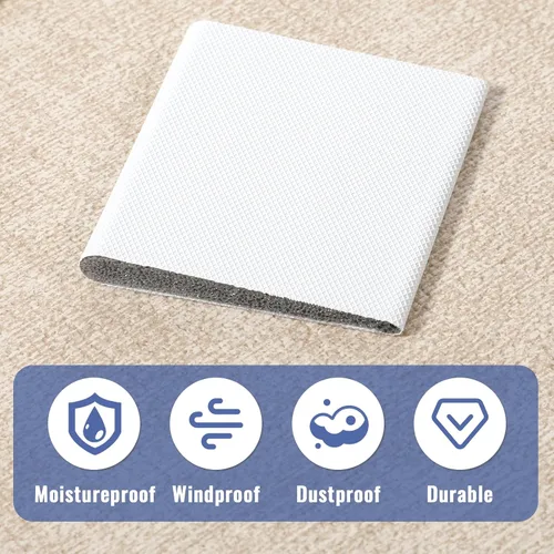 Miniatura 6 de TIESOME 10 sellos de esquina de puerta, sellos autoadhesivos para esquinas de puerta, burletes de espuma, para sellar marcos de puertas, tapones