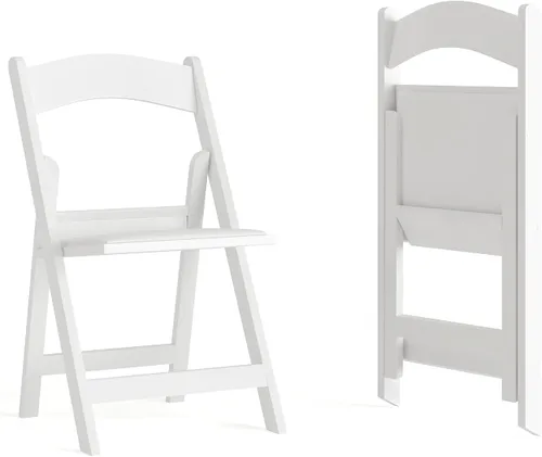 Miniatura 20 de Flash Furniture Hercules Tucker - Silla plegable de resina negra comercial, ligera, asiento extraíble acolchado de vinilo, para uso en interiores