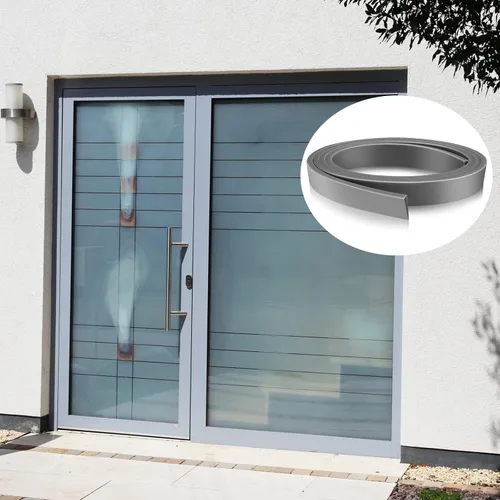 Miniatura 5 de 2 rollos de repuesto para puerta de tormenta de 37 pulgadas, sello de silicona en forma de Y, ajustable, burlete inferior para umbrales de tormenta