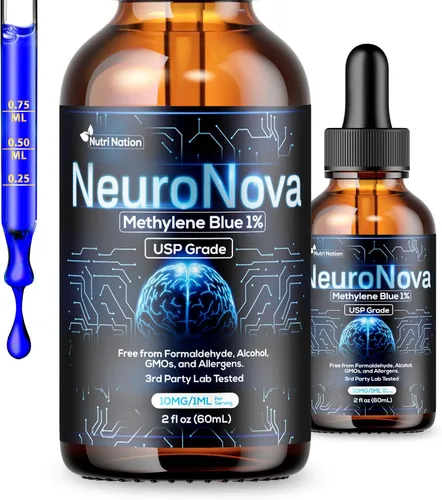 Gotas de azul de metileno 1%, grado farmacéutico USP 99.99%, probado en laboratorio de terceros, azul de metileno supremo para humanos, azul de