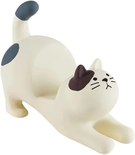Miniatura 4 de Soporte para teléfono inteligente con diseño de gato negro para escritorio, lindo soporte de teléfono kawaii para libros, adornos de escritorio