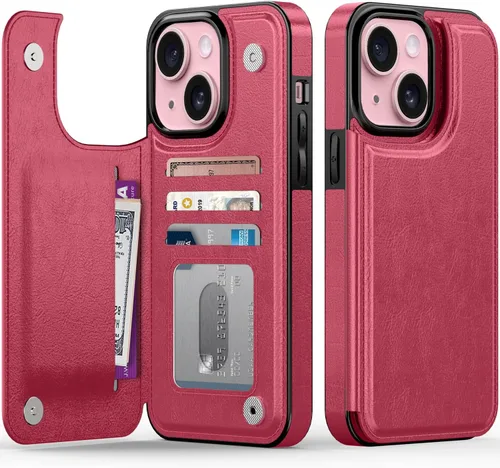 Miniatura 91 de FUNMIKO Funda tipo cartera para iPhone 13 con tarjetero, bloqueo RFID, protección de grado militar y obras de arte impresas con rayos UV, cierre