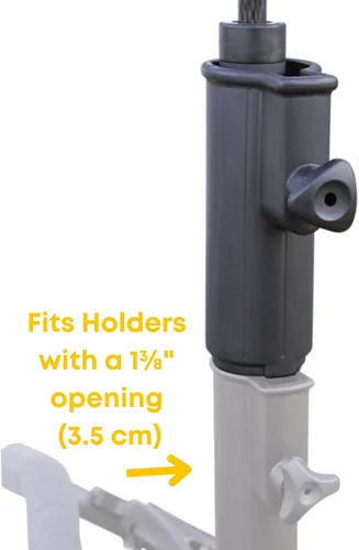 Miniatura 2 de Foretra – Extensión de soporte para paraguas – Extensor se adapta a la mayoría de carritos de golf o carrito de golf Power Cart Soporte de paraguas
