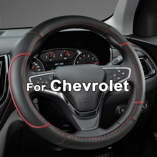 Miniatura 16 de Funda para volante GIANT PANDA para Chevy Silverado - Funda para volante de coche para Chevrolet Colorado Tahoe - Negro