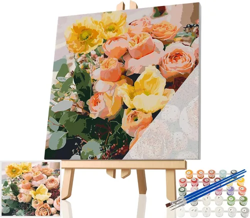 SIYDCF Pintura personalizada por números, personaliza pintura por números para adultos principiantes, kit de pintura acrílica para decoración del