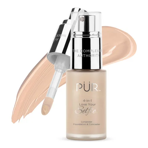 Miniatura 11 de PÜR MINERALS 4-in-1 Love Your Selfie Foundation & Concealer - Longwear Medium-to-Full Coverage Liquid Makeup Foundation with Hydrating Blend for