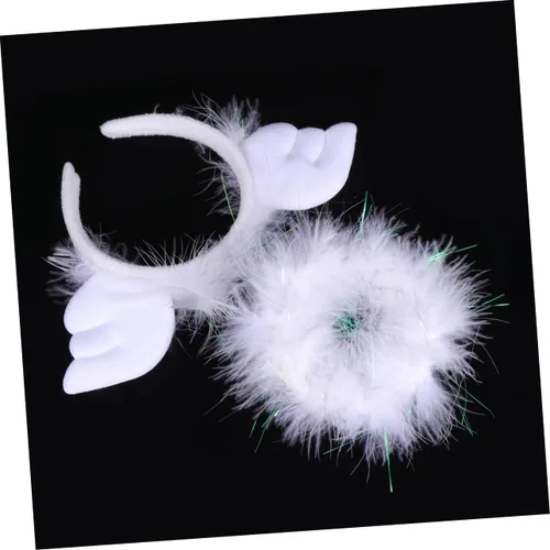 Miniatura 4 de balacoo 2 Pcs Teenage Girl Clothes Dresses Trendy Teen Girl Trendy Clothes Dress for Teen Girls Wings Headwear Angel Headband for Cosplay Black