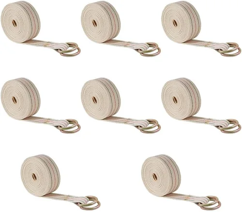 Miniatura 8 de Mytee Products Paquete de 2 correas móviles de piano de 2 pulgadas x 15 pies con hebilla de rodillo, hecha de correas de algodón
