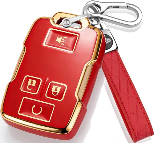 Miniatura 20 de XIYANG TRADE funda para llavero de Chevy con llavero, carcasa de llave de TPU con protección completa compatible con llave remota GMC Chevy Colorado