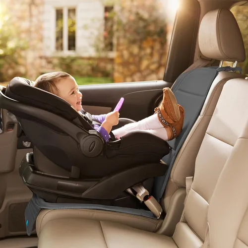 Miniatura 2 de Munchkin Protector de asiento de coche para niños, protector de asiento Elite con tela Grime Guard, gris oscuro