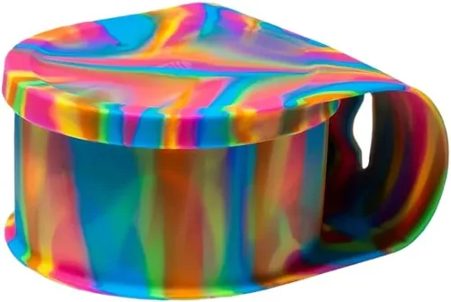 Miniatura 34 de Silipint Cuenco de silicona con tapa Go Go Connected, irrompible, no tóxico, apto para lavavajillas (Aurora, 25 onzas, paquete de 2)