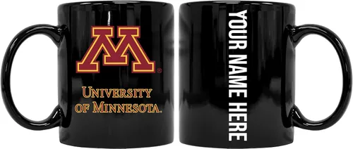 Miniatura 7 de Collegiate - Taza de cerámica personalizada de Minnesota Gophers de 8 onzas con tu nombre en la parte posterior (blanco) Producto universitario