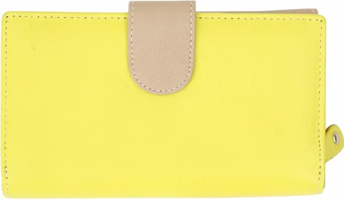 Miniatura 4 de Cartera RFID de cuero genuino para mujer multicolor 19 ranuras para tarjetas