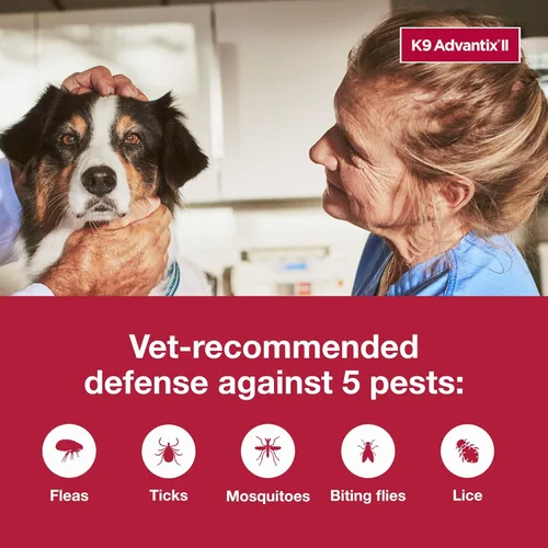 Miniatura 4 de K9 Advantix II - Tratamiento y prevención veterinario recomendado para pulgas, garrapatas y mosquitos para perros grandes Perros 9.5-25 kg