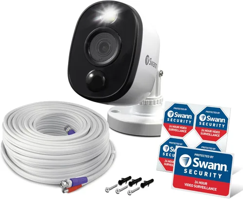 Miniatura 7 de Cámara NVR adicional para seguridad del hogar Swann Bullet, PoE, video de 12MP Mega HD, vigilancia CCTV cableada interior y exterior, visión
