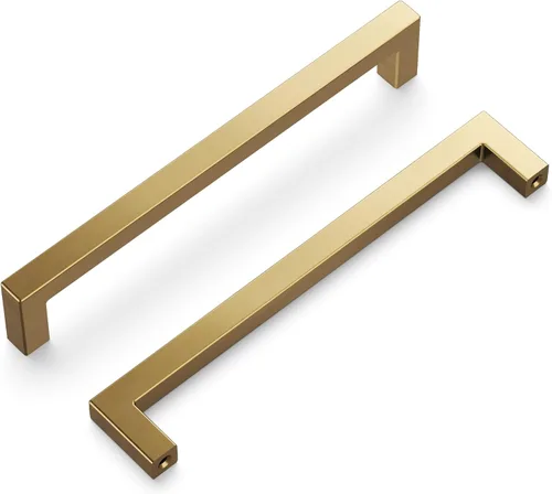 Miniatura 66 de Hickory Hardware - HH075326-BGB - Manija de la colección Skylight, 3 pulgadas de centro a centro, latón dorado cepillado.