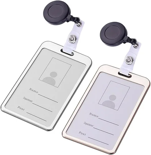 Miniatura 5 de JANYUN 50 Piezas Clips Retráctiles de Carrete de Insignias Portador para Colgar Tarjeta de Identificación Nombre Llavero (Negro)