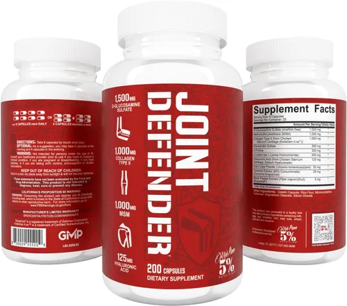 Miniatura 6 de 5% Nutrition Rich Piana Joint Defender Suplemento máximo de apoyo articular Colágeno, glucosamina, condroitina, curcumina de cúrcuma con pimienta