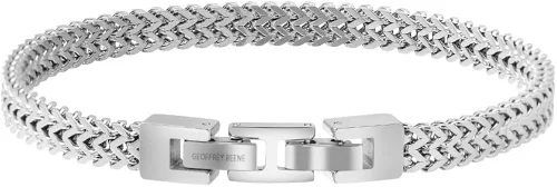 Miniatura 2 de Geoffrey Beene Mens Stainless Steel Double Franco Chain Bracelet with Extension