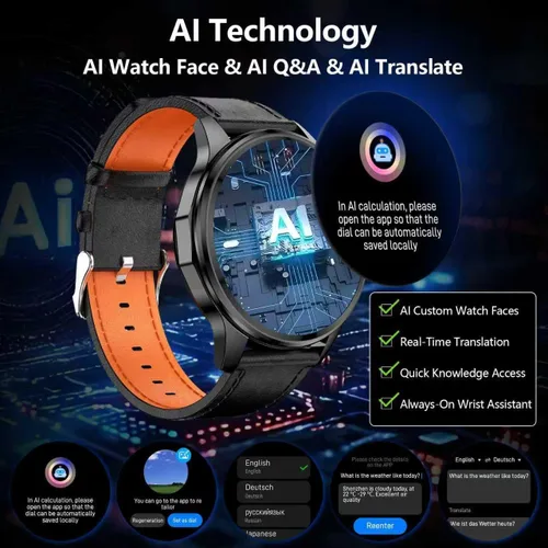 Miniatura 3 de Reloj inteligente para hombre con GPS integrado (respuesta/hacer llamadas/texto), reloj inteligente AI de 1.46 pulgadas para teléfonos