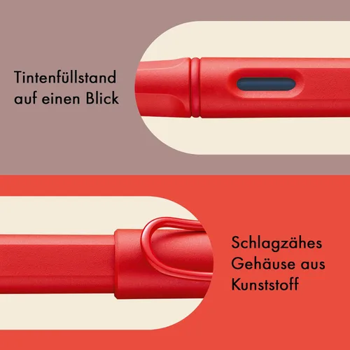 Miniatura 3 de Lamy Safari Cosy Pluma Estilográfica 020 Edición Especial, Pluma Estilográfica Moderna en Color Fresa con Agarre Ergonómico y Diseño Atemporal