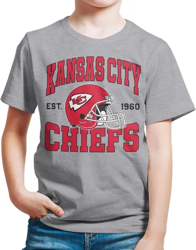 Miniatura 13 de Junk Food Clothing x NFL - Casco de equipo - Camiseta de manga corta para niños y niñas con licencia oficial de la NFL