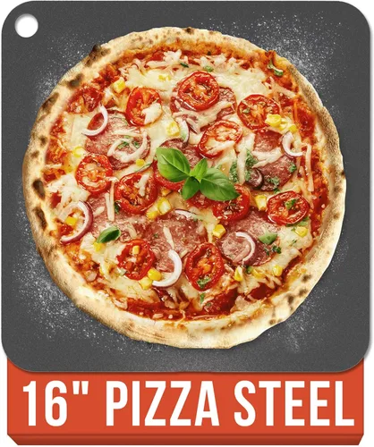 Miniatura 9 de Chef Pomodoro Pizza de acero para horno de 13 pulgadas 1/4 de pulgada de espesor, acero para hornear para horno, parrilla, pan de masa madre, piedra