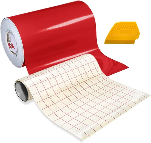 Miniatura 4 de ORACAL 651 Vinilo adhesivo de alto brillo para manualidades, rollo de 15 x 1 pie con rollo de papel de transferencia de 12 x 24 pulgadas y escobilla