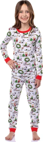 Miniatura 6 de INTIMO Peanuts - Pijama unisex para niños y niñas, diseño de Papá Noel, Snoopy Charlie Brown