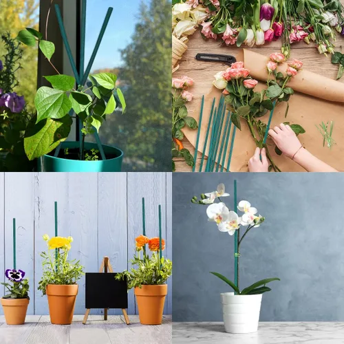 Miniatura 6 de 50 Piezas Palos para Plantas Estacas Verdes para Plantas, Soporte para Plantas Estacas de Jardín para Plantas de Interior y Exterior, GAGINANG