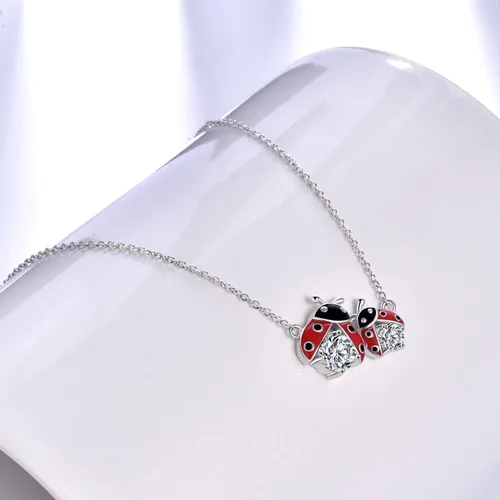 Miniatura 4 de POPLYKE Collar de rana, zorro, mariquitamariposa, joyería para mujer, plata de ley, regalos para el día de la madre, para mamá, hija, esposa