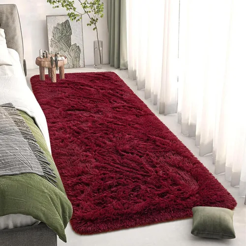 Miniatura 2 de DweIke - Tapete de pelo alto y esponjoso para sala, dormitorio, habitación infantil, guardería y cabecera, tapete antideslizante y supersuave