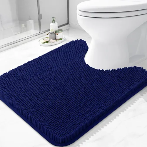 Miniatura 20 de Arotive Alfombras de baño de felpilla extrasuaves y absorbentes, de 24 x 16 pulgadas, lavables a máquina, parte trasera de goma antideslizante