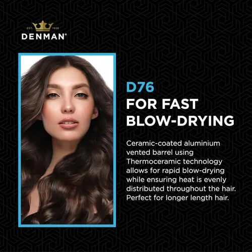 Miniatura 3 de Denman Thermo Ceramic Hourglass - Cepillo para rizar el cabello, alisar, rizos definidos, volumen y elevación de raíces, color gris