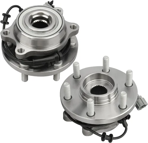 515065 [4WD/AWD solamente, 6 lengüetas, paquete de 2] Conjunto de cojinete de cubo de rueda delantera con ABS para Frontier/Xterra 2005-2015, 2
