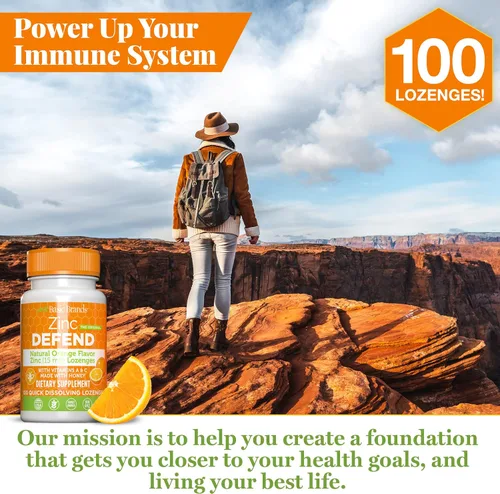Miniatura 7 de Basic Brands – Zinc Orange Defend – 100 pastillas – Sabor naranja natural Zinc – Pastillas – Impulso inmunológico, alivio del frío, sin OMG, acetato