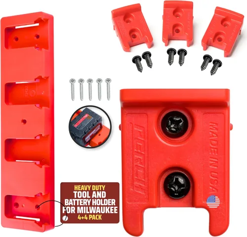 Miniatura 8 de Paquete de 3 portaherramientas para herramientas inalámbricas Milwaukee M18/18v – Organizador de herramientas de ajuste a presión para soporte