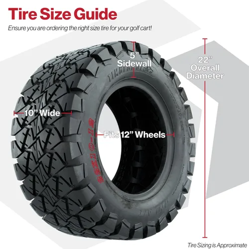 Miniatura 2 de GTW Combo de ruedas y neumáticos para carrito de golf de 12 pulgadas Ruedas Spyder negro mate en neumáticos Timberwolf todo terreno de 22 x 10-12
