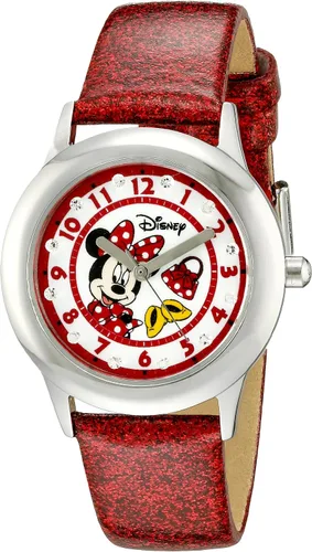 Miniatura 12 de Disney Minnie Mouse Watch for Girls – Cute Minnie Watch for Kids 3-5 with Stainless Steel Bezel & Pink Leather Strap – Adorable Mouse Watches