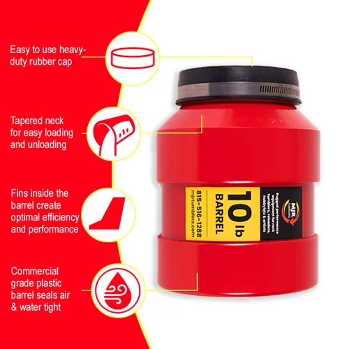 Miniatura 3 de Kit de vaso de roca de 10 libras con arena, máquina pulidora de rocas resistente, kit profesional de pulido de piedra para adultos, vaso de gran
