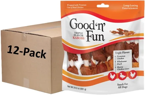 Miniatura 15 de Good'N'Fun - Brochetas de cuero crudo con triple sabor para perros